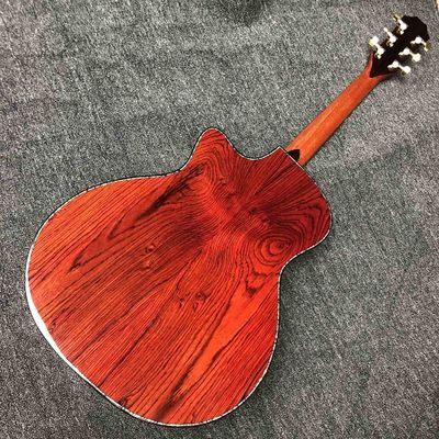 Custom Aaaa All Solid Koa Wood Top Cocobolo Back Side Acoustic Guitar with Armrest supplier