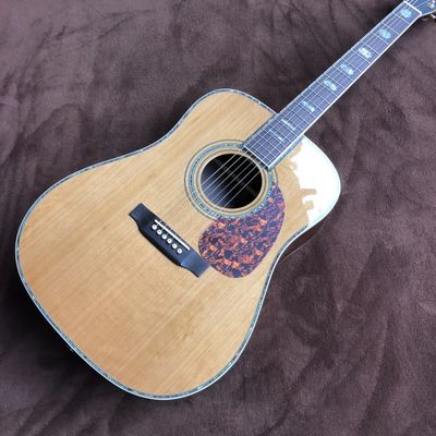 Custom 41 Inch D Solid Spruce Wood Top Sandalwood Back Side Acoustic Electric Guitar 301 EQ supplier