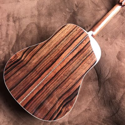 Custom J45 Body AAAA All Solid Wood Acoustic Guitar Sandalwood Back and Sides in Sunset Color with Classic Headstock Log supplier