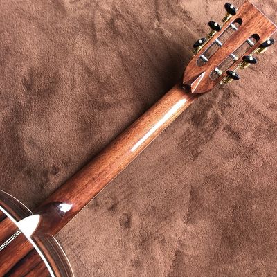 Custom J45 Body AAAA All Solid Wood Acoustic Guitar Sandalwood Back and Sides in Sunset Color with Classic Headstock Log supplier