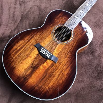 Custom 43 Inch JUMBO Style KOA Wood Acoustic Guitar With Rosewood Fingerboard Mahogany Body KOA Back Side supplier