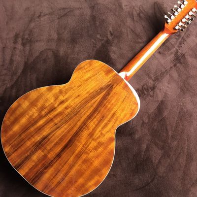 Custom 43 Inch JUMBO Style KOA Wood Acoustic Guitar With Rosewood Fingerboard Mahogany Body KOA Back Side supplier