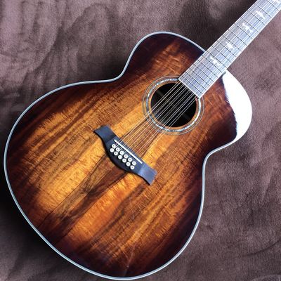 Custom 43 Inch JUMBO Style KOA Wood Acoustic Guitar With Rosewood Fingerboard Mahogany Body KOA Back Side supplier