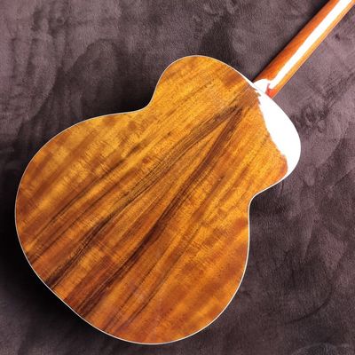 Custom 43 Inch JUMBO Style KOA Wood Acoustic Guitar With Rosewood Fingerboard Mahogany Body KOA Back Side supplier