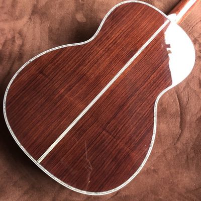 Custom OO42 Classic Headstock Acoustic Guitar Solid Cedar Top Real Abalone Acoustic Guitar supplier