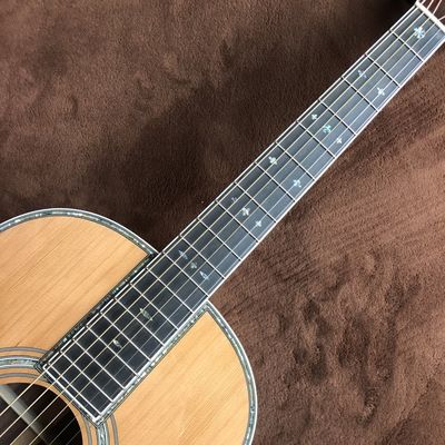 Custom OO42 Classic Headstock Acoustic Guitar Solid Cedar Top Real Abalone Acoustic Guitar supplier