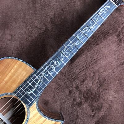 Custom 2021 New Style GPS14 with Angle Cut Corners Real abalone Inlay KOA Wood Acoustic Guitar supplier