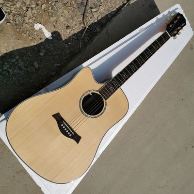 Custom Left Handed 814c Folk Acoustic Electric Guitar Natural Color supplier