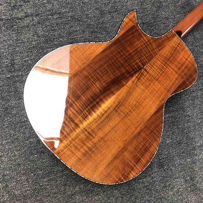 Custom 41 Inch Matte Solid KOA Top Acoustic Guitar with Abalone Ebony Fingerboard ArmRest KOA Wood Guitar supplier