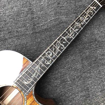 Custom 41 Inch Matte Solid KOA Top Acoustic Guitar with Abalone Ebony Fingerboard ArmRest KOA Wood Guitar supplier