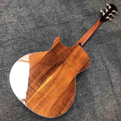 Custom 41 Inch Matte Solid KOA Top Acoustic Guitar with Abalone Ebony Fingerboard ArmRest KOA Wood Guitar supplier