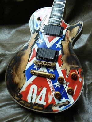 Custom LP Electric Guitar One Piece Body Neck RebelAged Guitar supplier