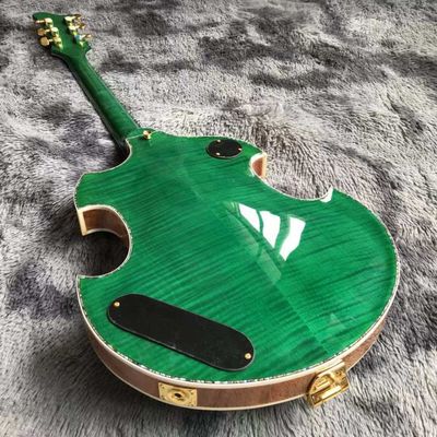 2021 Custom Grand Special Irregular Shape Body Semi-Hollow Body Electric Guitar in Green supplier