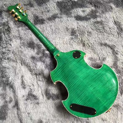 2021 Custom Grand Special Irregular Shape Body Semi-Hollow Body Electric Guitar in Green supplier