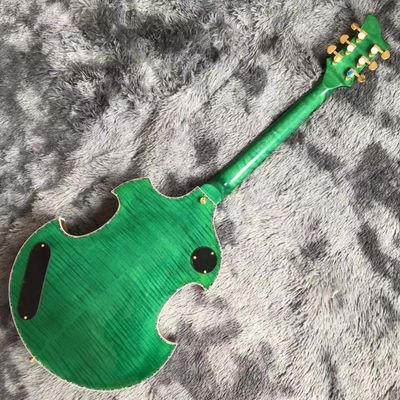 2021 Custom Grand Special Irregular Shape Body Semi-Hollow Body Electric Guitar in Green supplier