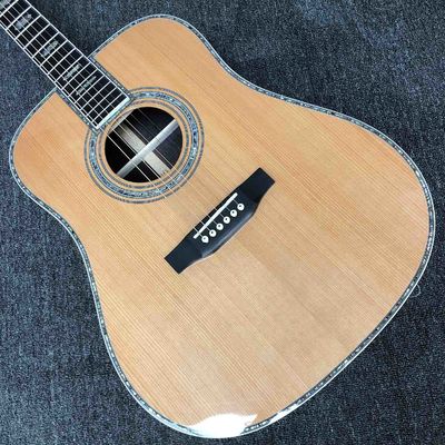 Custom AAAA All Solid Cedar Wood Dreadnought 41&quot; Professional Customized Acoustic Guitar with Tuner Made in Taiwan supplier