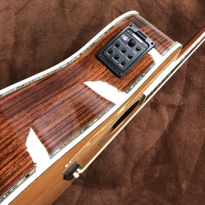 Custom 41 Inch D Body Solid Cedar Wood Top Back Side Sandalwood Acoustic Guitar supplier