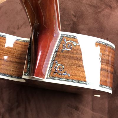 Custom 41 Inch Solid KOA Wood Top Cutaway Classic Folk Acoustic Guitar Real Abalone Inlay D-Shape Electric Guitar Wood P supplier