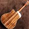 Custom 41 Inch Solid KOA Wood Top Cutaway Classic Folk Acoustic Guitar Real Abalone Inlay D-Shape Electric Guitar Wood P supplier
