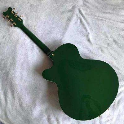 Custom Gret Electric Guitar in Green Color Semi Hollow Body Jazz Electric Guitar With Bigsby Tremolo and High Grade Tune supplier