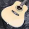 Custom AAAAA All Solid Wood Deluxe Abalone Inlay D100 Style Acoustic Guitar supplier