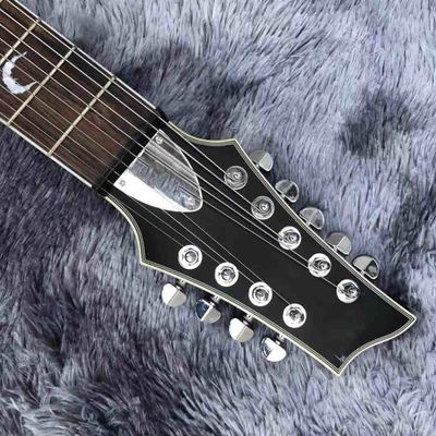 Custom Grand 9 Strings DP Damien Plati Electric Guitar in Black Satin Color with Rectangle Hardcase supplier