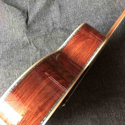 Custom AAAA All Solid Spruce Wood 43 Inch Flamed Maple Neck Solid Back Side Maple Binding KK Sound Mini  Acoustic Guitar supplier