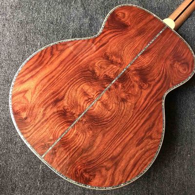 Custom AAAA All Solid Spruce Wood 43 Inch Flamed Maple Neck Solid Back Side Maple Binding KK Sound Mini  Acoustic Guitar supplier