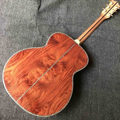 Custom AAAA All Solid Spruce Wood 43 Inch Flamed Maple Neck Solid Back Side Maple Binding KK Sound Mini  Acoustic Guitar supplier