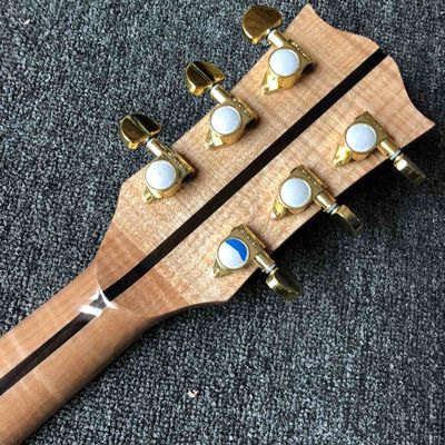 Custom AAAA All Solid Spruce Wood 43 Inch Flamed Maple Neck Solid Back Side Maple Binding KK Sound Mini  Acoustic Guitar supplier