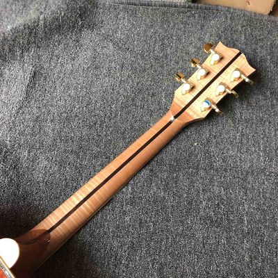 Custom AAAA All Solid Spruce Wood 43 Inch Flamed Maple Neck Solid Back Side Maple Binding KK Sound Mini  Acoustic Guitar supplier