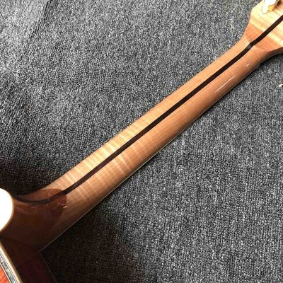 Custom AAAA All Solid Spruce Wood 43 Inch Flamed Maple Neck Solid Back Side Maple Binding KK Sound Mini  Acoustic Guitar supplier