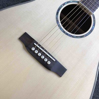 Custom AAAAA All Solid Wood Spruce 41 Inch Herringbone Binding Acoustic Guitar supplier