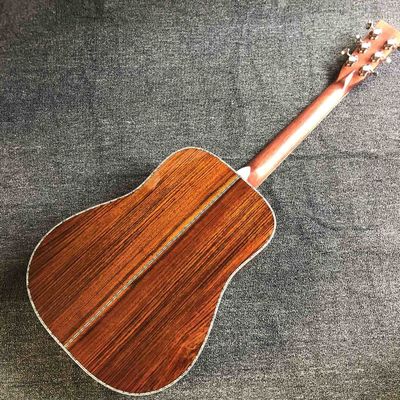 Custom AAAAA All Solid Wood Spruce 41 Inch Herringbone Binding Acoustic Guitar supplier