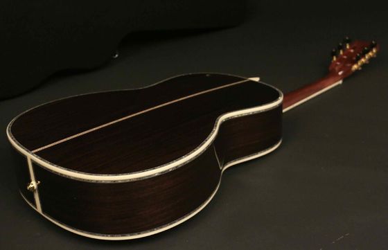 Custom Full Solid Wood Handmade Acoustic Guitar India Rosewood Real Abalone Binding supplier