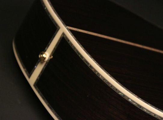 Custom Full Solid Wood Handmade Acoustic Guitar India Rosewood Real Abalone Binding supplier