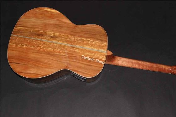 Custom Grand AAAAA All Solid European Applewood OMJM Acoustic Guitar Herringbone Binding supplier