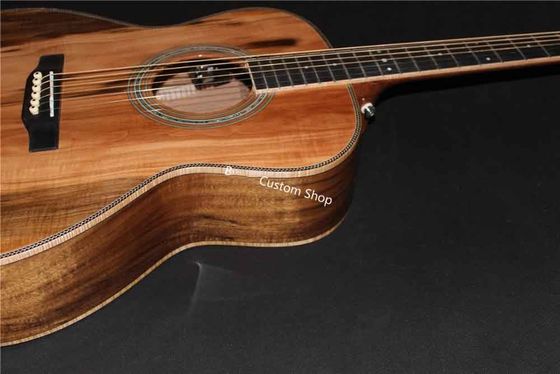 Custom Grand AAAAA All Solid European Applewood OMJM Acoustic Guitar Herringbone Binding supplier