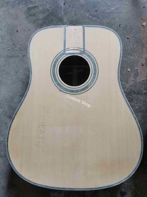 Custom AAAA All Solid Wood Round D Type Body Vintage Acoustic Dreadnought Guitar in Yellow supplier