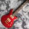 Custom Grand Flamed Maple Top Electric Guitar in Red with Gold Tuner Bridge supplier