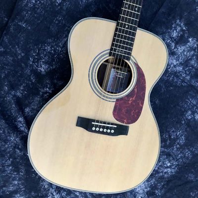 Custom Solid Sikta Spruce Top Rosewood Back Side OM Abalone Acoustic Guitar Herringbone Binding supplier