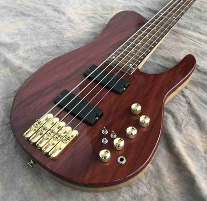 Custom Grand Guitar Bass 5 String Bass Elm Body Fingerboard Inlay Acoustic Steel String Guitars Acoustic Guitar supplier