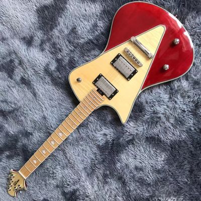 Custom Grand Musicman Left-Handed Version Style Electric Guitar in Red supplier