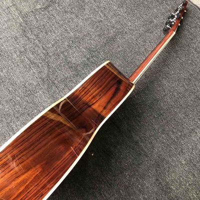 Custom AA Aaaa Solid Wood Jumbo Acoustic Guitar Solid Cocobolo Back Side Lowden Type Built in Pickup Electronic EQ supplier