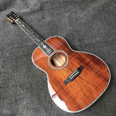 Custom Grand 39&quot; KOA Wood 00045 Parlor Acoustic Guitar 100% All Real Abalone Guitar Accept OOO, OM, D Shape Custom Guita supplier