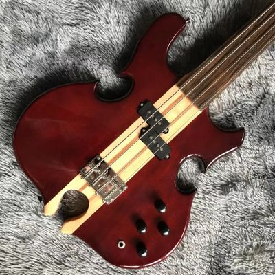 Custom Grand ALEM Mark King Deluxe Custom 4 Strings Neck Through Body Cut Bottom Heart Guitar Bass supplier