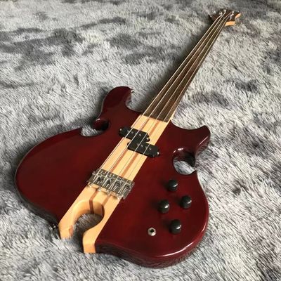 Custom ALEMBIC Style 4 Strings Bass Guitar Neck Through Body Cut Bottom Heart supplier