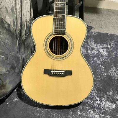 Custom 40 Inch Om Body Aaaaa All Solid Wood Acoustic Guitar supplier