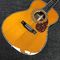 Custom 40 Inch OM Body Acoustic Guitar with Signature In Yellow supplier