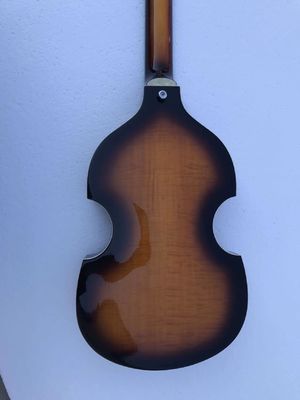 Custom Flamed Tiger Top Maple Back Korean Hardwares Genuine Hofner HI-S ERIES B-Bass 4 Strings Bass Guitar supplier